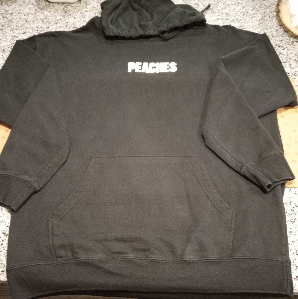 Peaches Uniforms Black Oversized Relaxed Hoodie